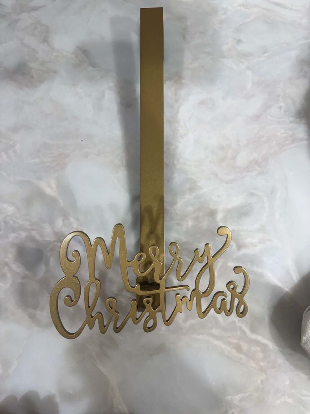 Gold Merry Christmas Wreath Hanger